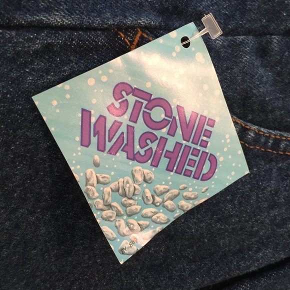 Rare TOUR de FRANCE Vintage JEANS High Waist Stone Washed Baggy New Tags 12 Tall - Picture 6 of 8